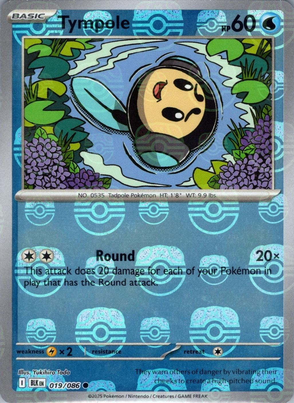 Black Bolt Tympole [Master-Ball] Pokémon card